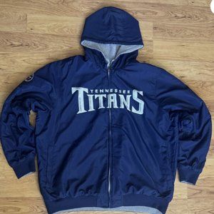 NWT Tennessee Titans Hoodie Mens 3XL Jacket Full Zip Reversible NFL Coat